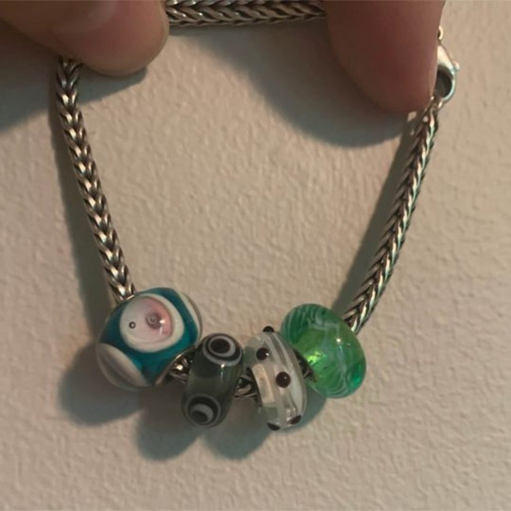 Trollbeads Color Charm Beads and Bracelet